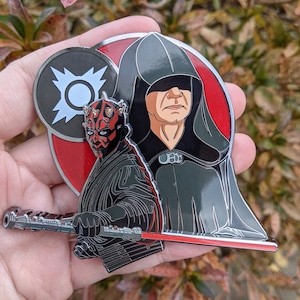 Master and Apprentice Darth Maul & Sidious Limited Edition Hard Enamel Fantasy Pin