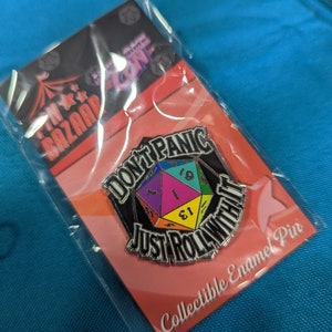 Don&#39;t Panic Hard Enamel Fantasy Pin