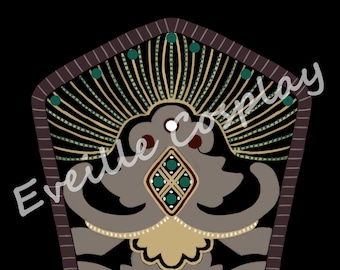 Padme Amidala Star Wars Episode II Packing Gown Embroidery Template