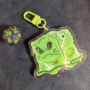 Gelatinous Cube Acrylic Keychain