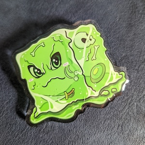 Gelatinous Cube Acrylic Pin