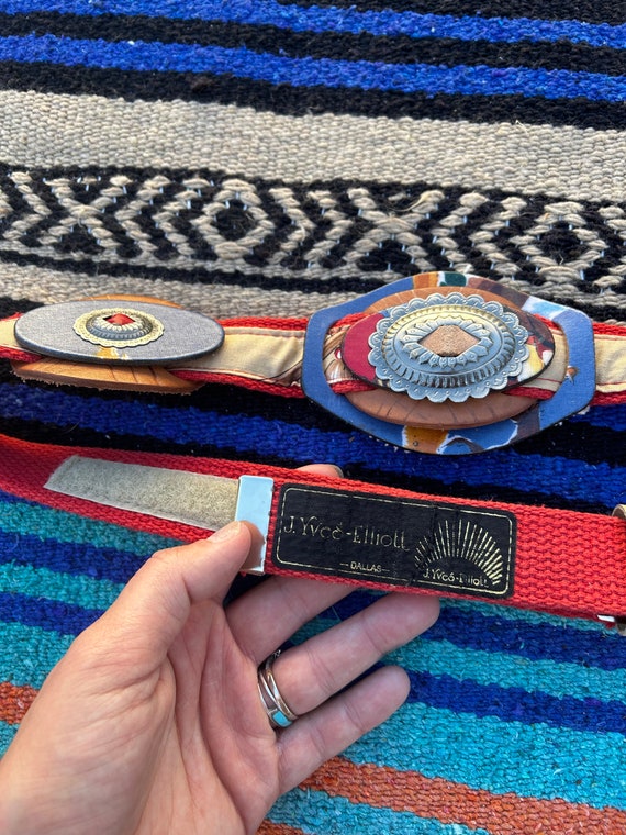 Vintage Handmade Western Concho Belt by J. Yves E… - image 5