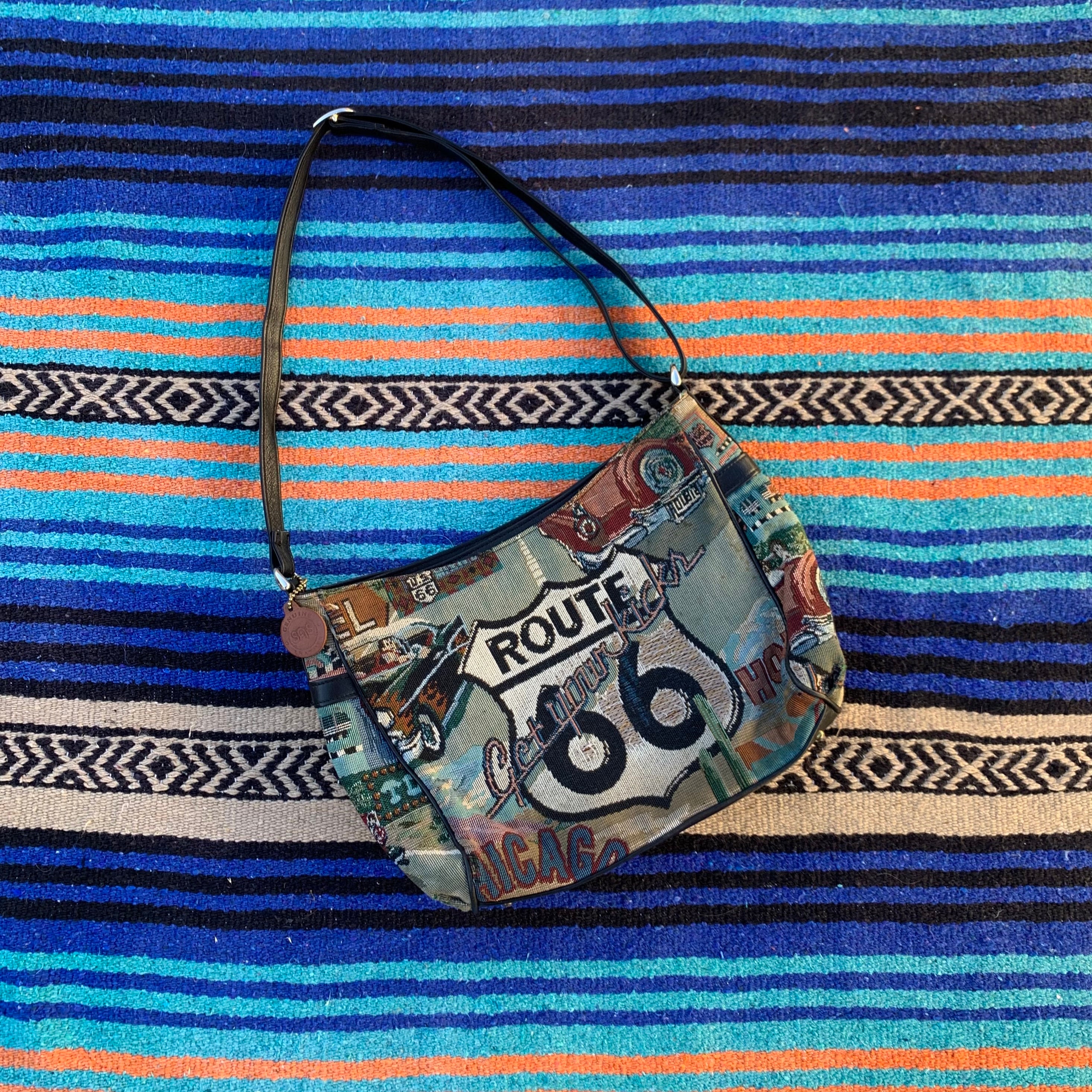 Vintage Route 66 SAS Tapestry Purse, Adjustable Strap, Southwestern  Messenger Bag, Made in USA - Etsy