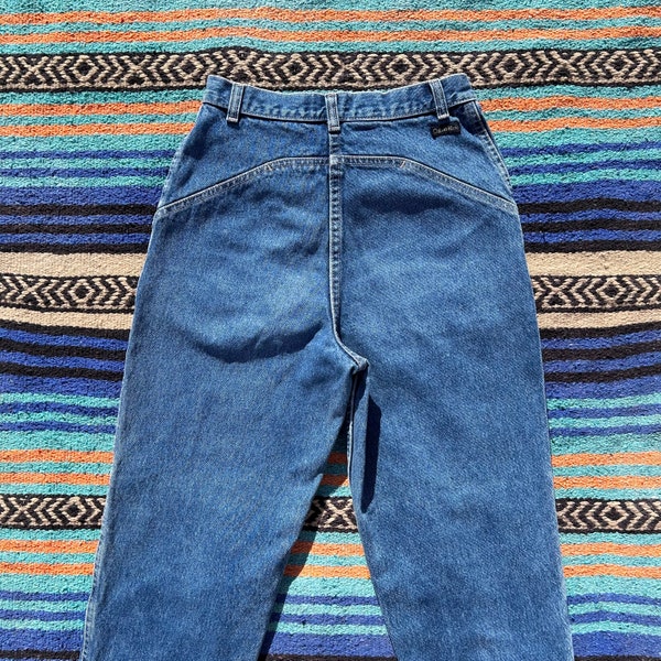 Vintage 1990’s Calvin Klein Bareback Jeans, 27” Waist, 12” Rise, High Waisted Skinny Jeans