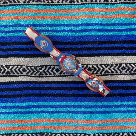 Vintage Handmade Western Concho Belt by J. Yves E… - image 1