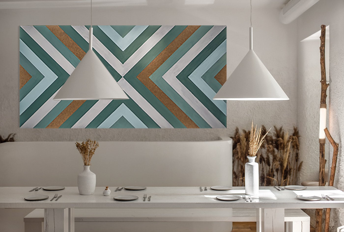 Cuadro moderno Cuadro simétrico Cuadro geométrico Cuadro de - Etsy España