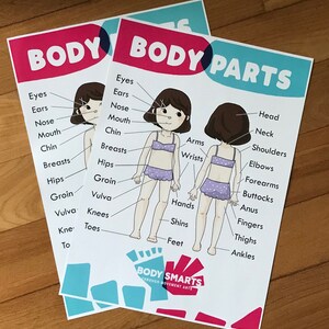 Poster d'éducation à l'anatomie/la sécurité du corps/Imprimables (femmes)