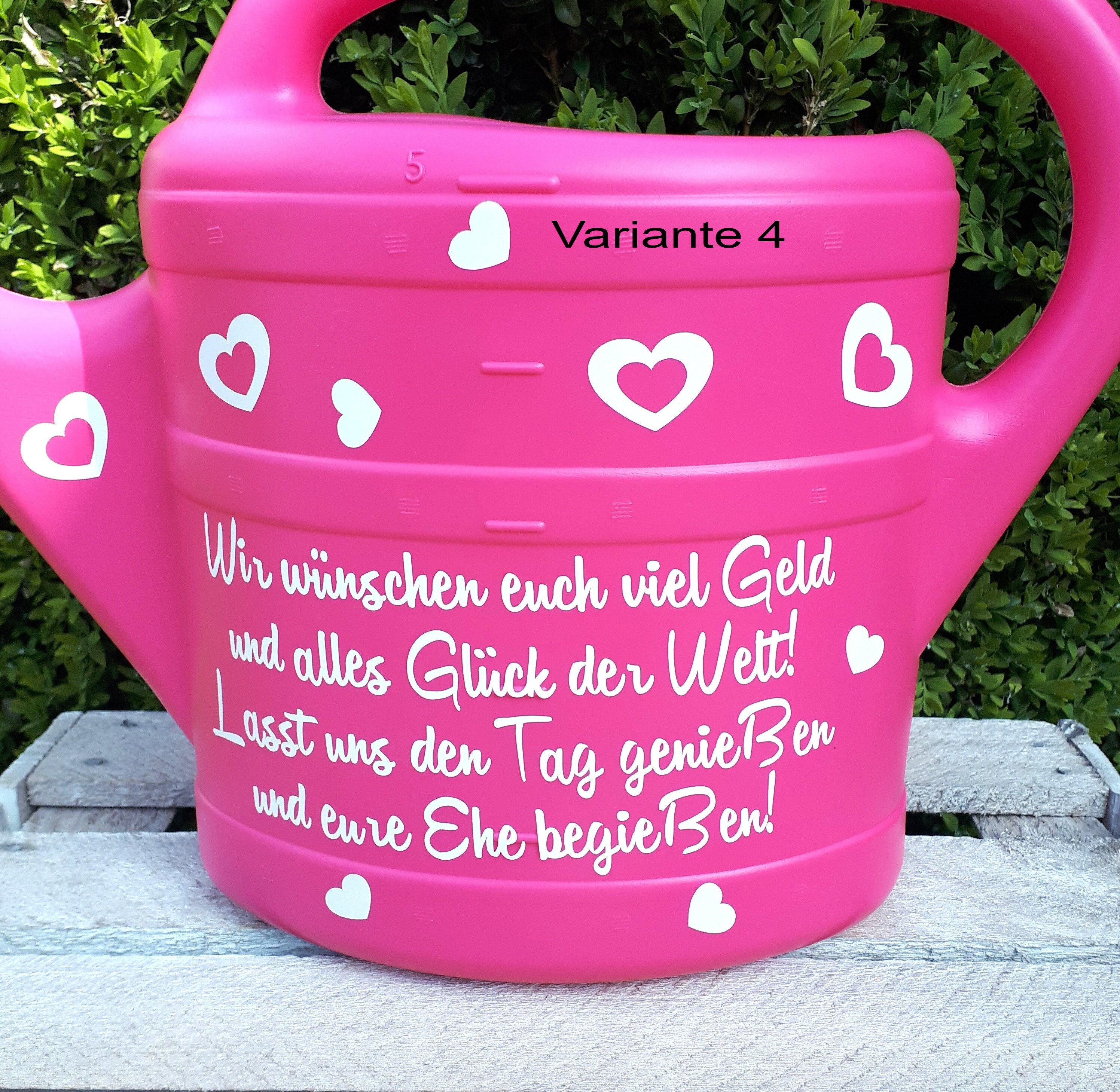 Geldgeschenk Gießkanne ROSA mit Spruch Etsy.de