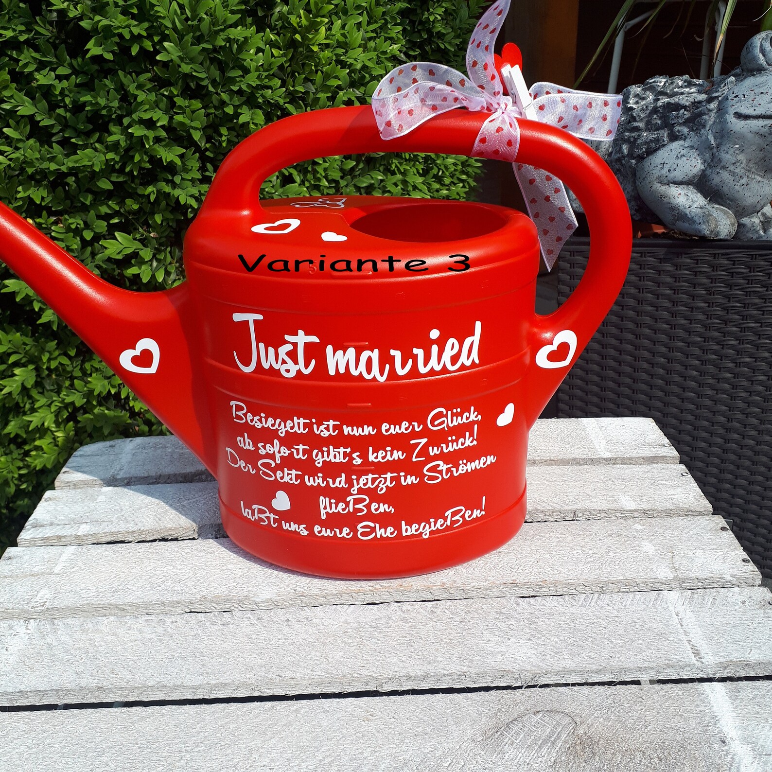 Geldgeschenk Gießkanne ROT mit Spruch Etsy.de