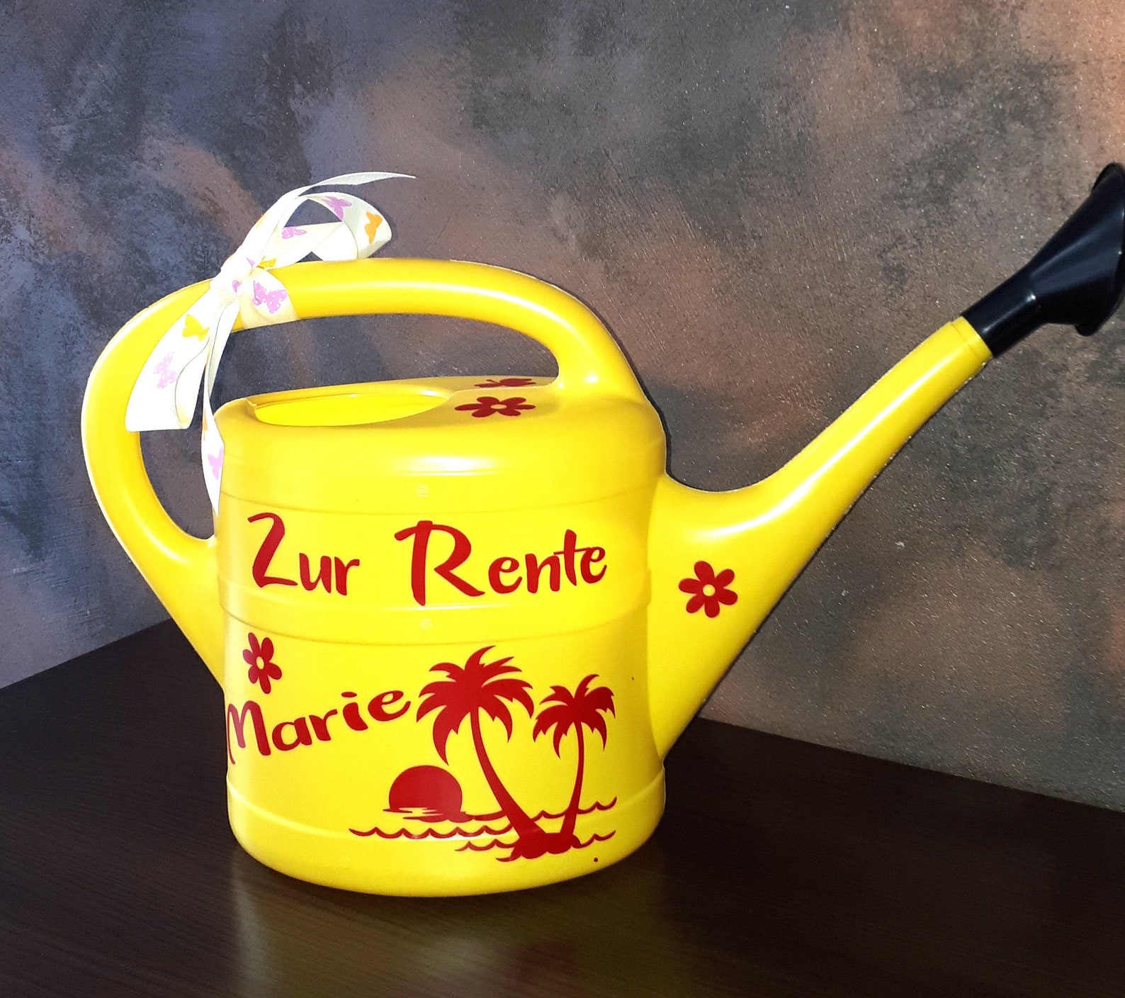 Geldgeschenk Gießkanne GELB mit Spruch Etsy