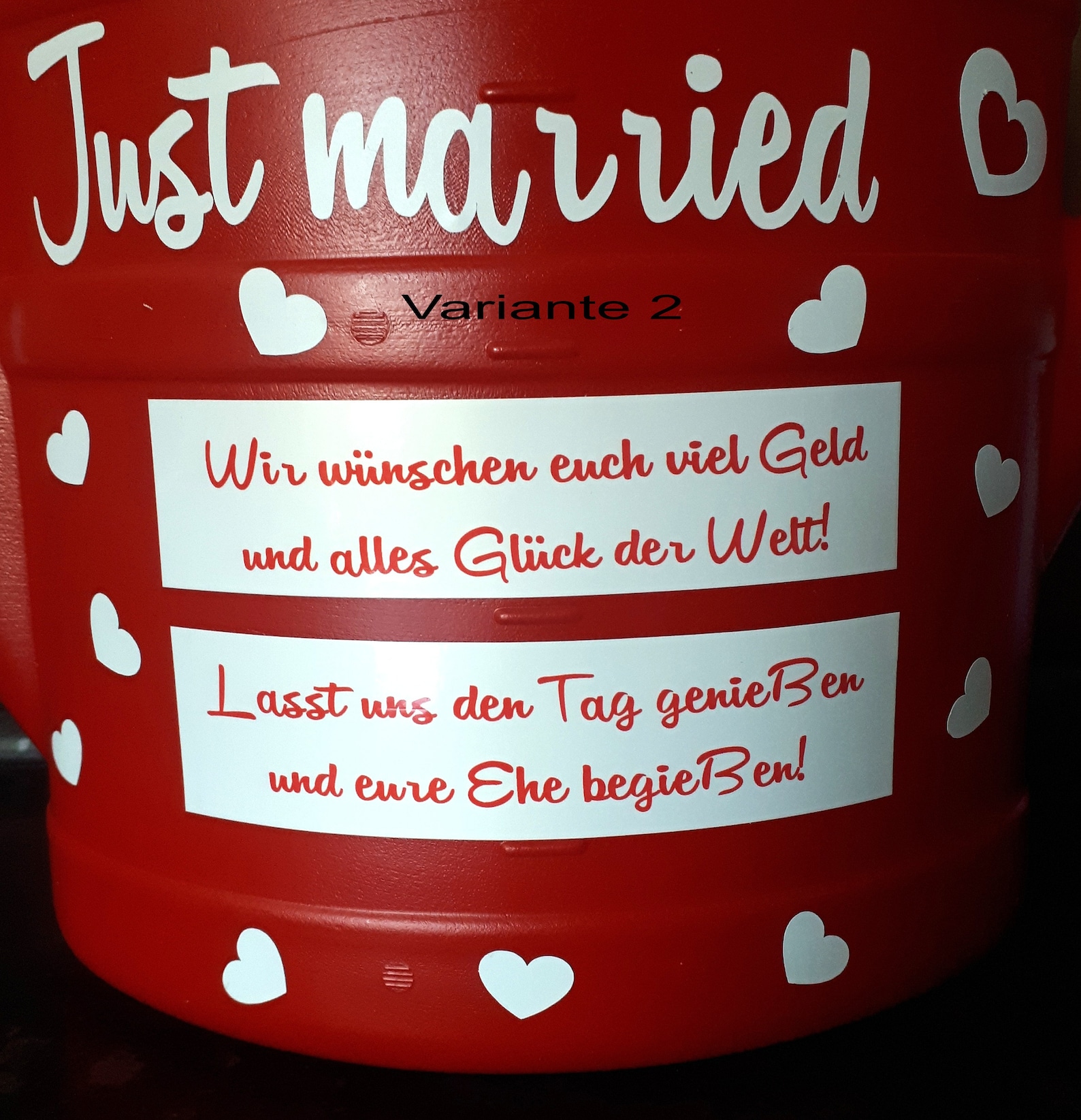 Geldgeschenk Gießkanne ROT mit Spruch Etsy.de