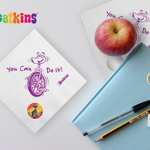 Neatkins, notas de servilleta con una pegatina extraíble para su hijo