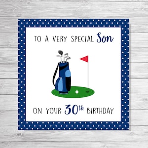 Golf milestone birthday card/dad/Grandad/son/brother/grandson/husband/18/21/30/40/50/60/70