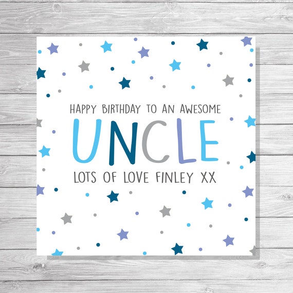 paper party supplies greeting cards personalised uncle birthday card customised uncle birthday card uncle birthday card youngwillow com au