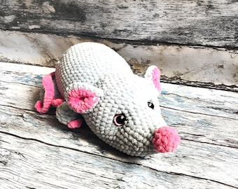 Crochet Plush Mouse, Soft Plush, Staffed animal toys, Plush toys, Crochet toys, Amigurumi, Christmas presents