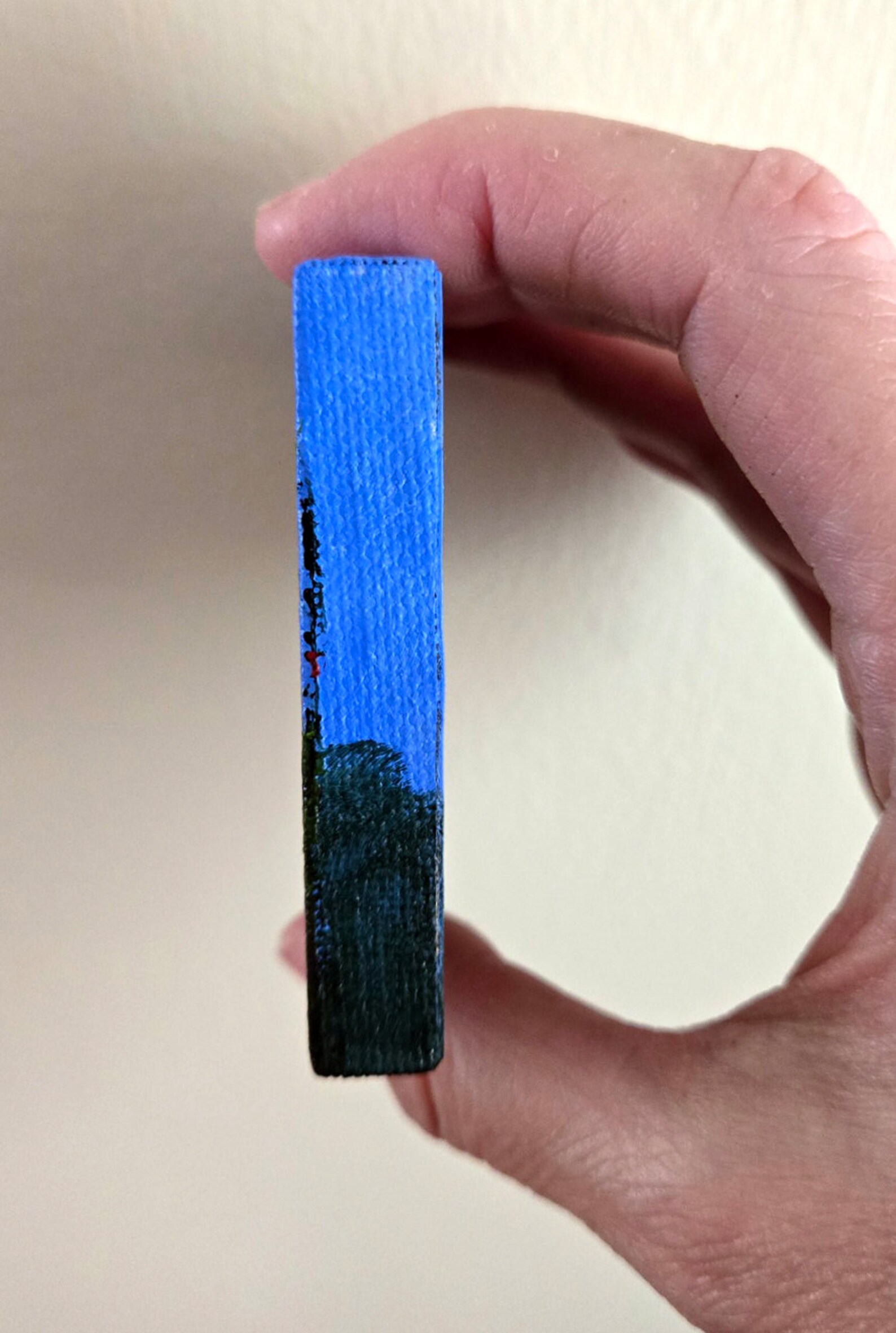 Miniature Handpainted Pine Wood Fridge Magnet