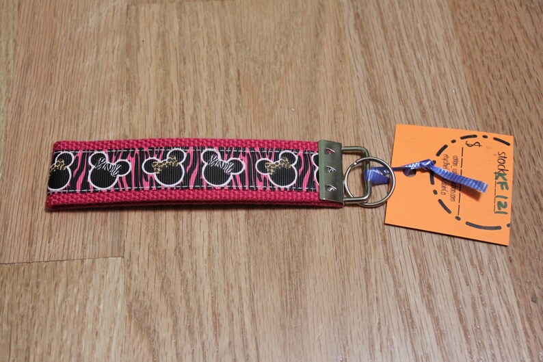 Disney Safari Minnie Ears Key Fob Key Wristlet Grosgrain Etsy