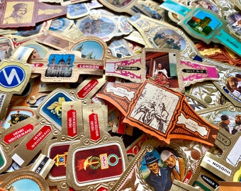 50 cigar bands lucky dip ephemera Dutch quality junkjournal ephemera ephemeral pack collages vintage