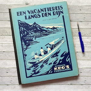 Antique Verkade Card collection book. about the Rhein Tea Keg&#39;s Dutch. Rijn germany, europe