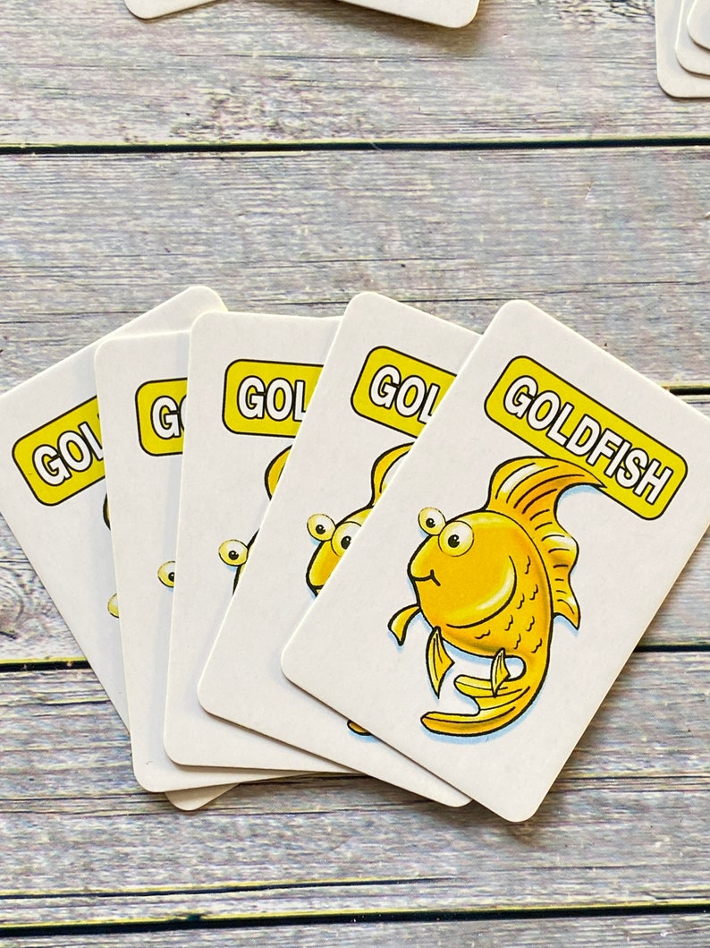 36 Mini Cards Go Fish Memory Game Card Game,sea Animals - Etsy