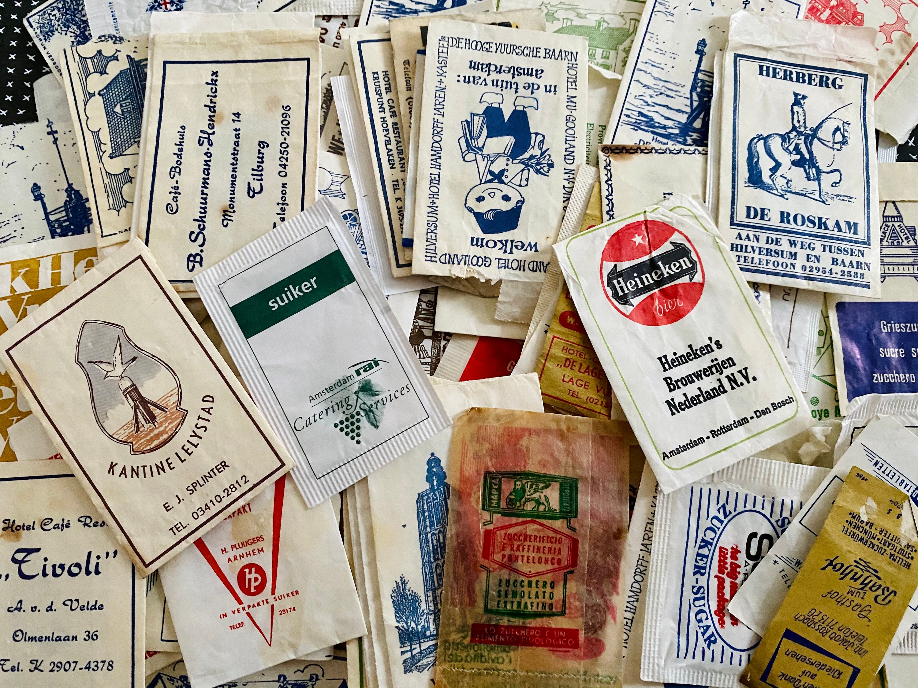 25 Old Sugar Bags Ephemera Seventies Vintage Junk Journal