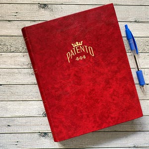 A5 Poststamp album full with Dutch poststamps red from patento 444 a high quality brand