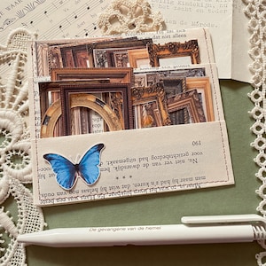 20 handgemachte Papierbilderrahmen für ein Junkjournal, Papier Ephemera ephemera, Vintage Bilderrahmen