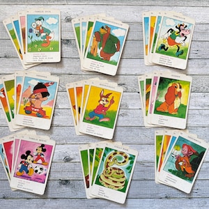 Quartetto Disney d'epoca, pezzo unico e usato, fiabe.
