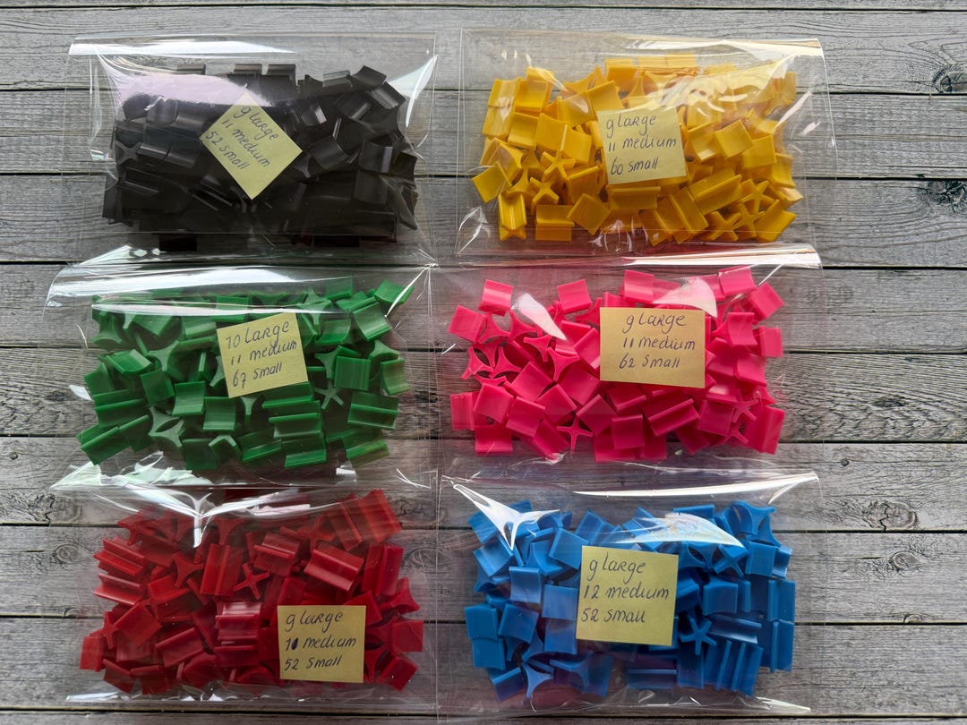 Individual Risk Token 6 Colourful Risk Token Sets Game Pieces Items Red Black Green Blue Pink ...