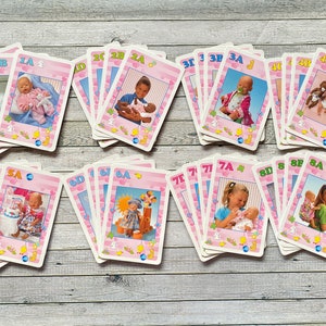 32 baby born speelkaarten, spel, kwartet. Complete set speelkaarten, poppen, unieke set, compleet, babypoppen