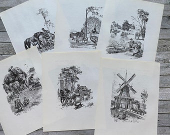 17, black and white, ephemera pack, lucky dip of clippings, large, scrap booking, Junk journal, Jetses, Dutch, victorian, edwardian
