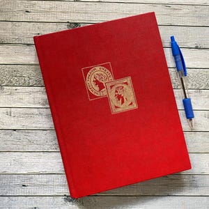 A5 Poststamp album empty poststamps red new foundland