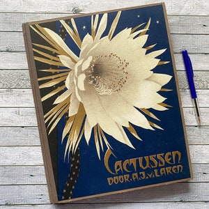 Cactus, holandés, Verkade, álbum, libro ilustrado, ilustraciones, libro antiguo, imágenes, 1931, vintage, Thijsse, tarjetas, cactus, plantas, suculentas