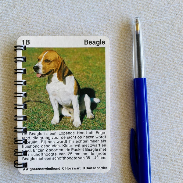 Cute little notebook of different, breeds of dogs, 80 grams paper 40 sheets, Unique item, handmade. Poodle, shepherd, Beagle, gift, small