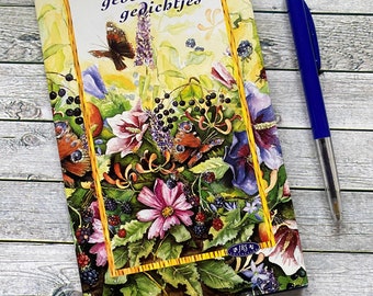 Janneke Brinkman, natuurboek, Nederlands, bloemen en poëzie, Planten, Klein boekje, Hardcover, afbeeldingen, tekening, kleurrijk, stofomslag