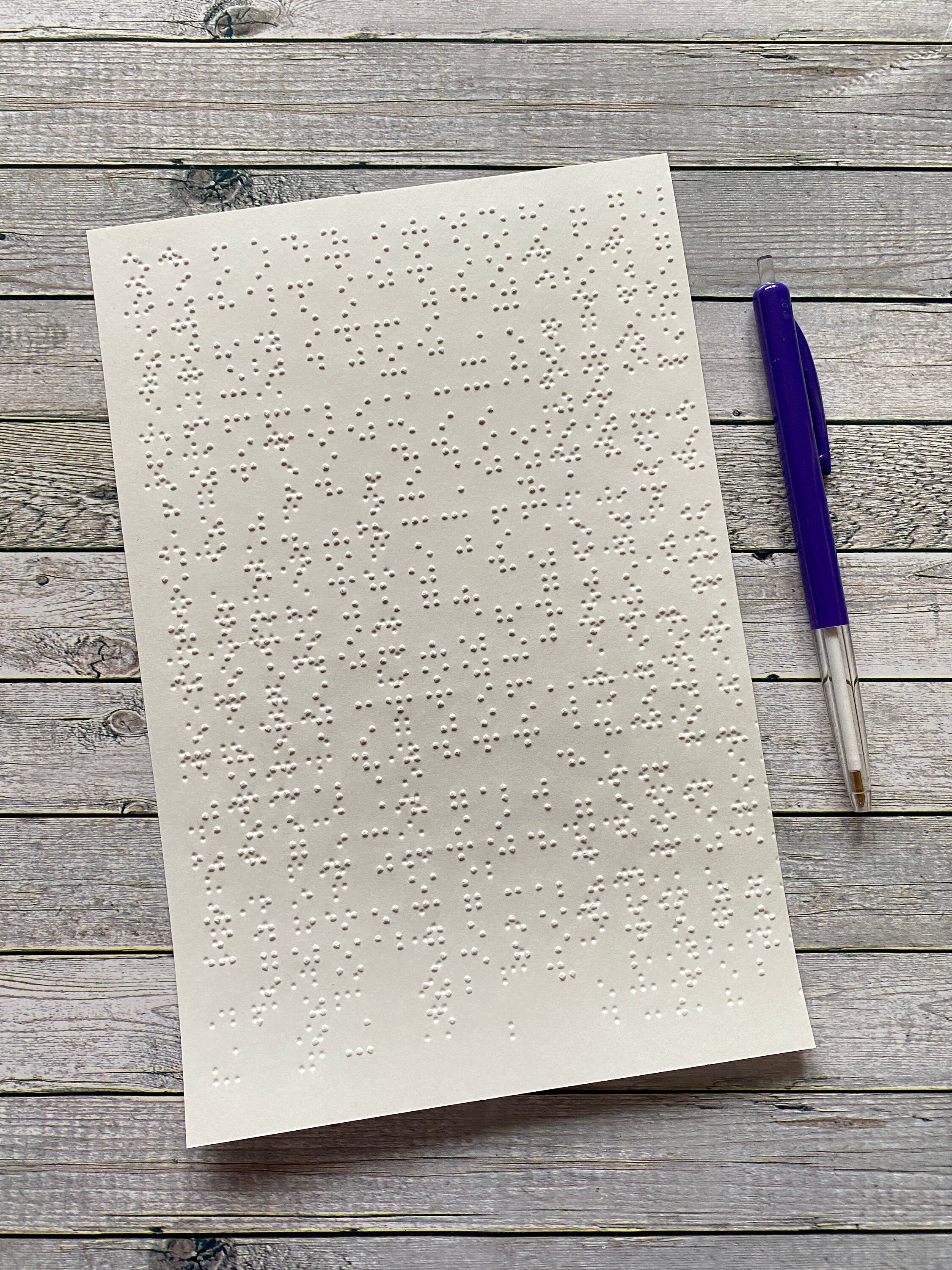 10 Sheets Of Braille Paper Ephemera A5 Size Mixed Media For 10 Sheets Of Braille Paper Ephemera A5 Size Mixed Media For