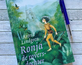 Astrid Lindgren, Ronja, Dutch, Ronia the robbers daughter, book, drawings, collector, Lindgren, pipi longstocking, Ronia, Unique, collector