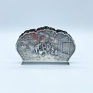 Hans Jensen Denmark Silver Plated Napkin Holder, Letter Rack, Tableware
