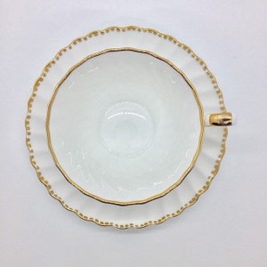 Gladstone Bone China Old Grecian Flute Teacup & Saucer Set