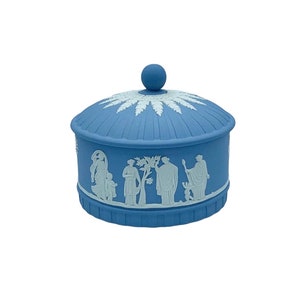 Wedgwood Jasperware Trinket Box: Pale Blue, Muses & Aphrodite