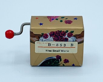 Vintage Hand Crank Mini Music Box, Musical Toy, Circus Clown