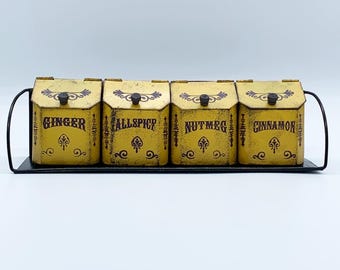 Ohio Wholesale Inc. Toleware Spice Boxes With Wall Mountable Metal