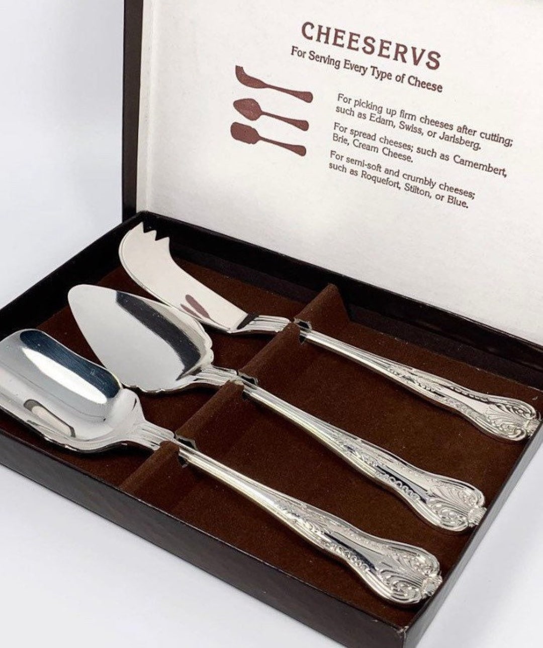 Godinger Silver Plated Cheeservs, Cheese Knives, for Serving Every Type of Cheese, Set of 3 Etsy