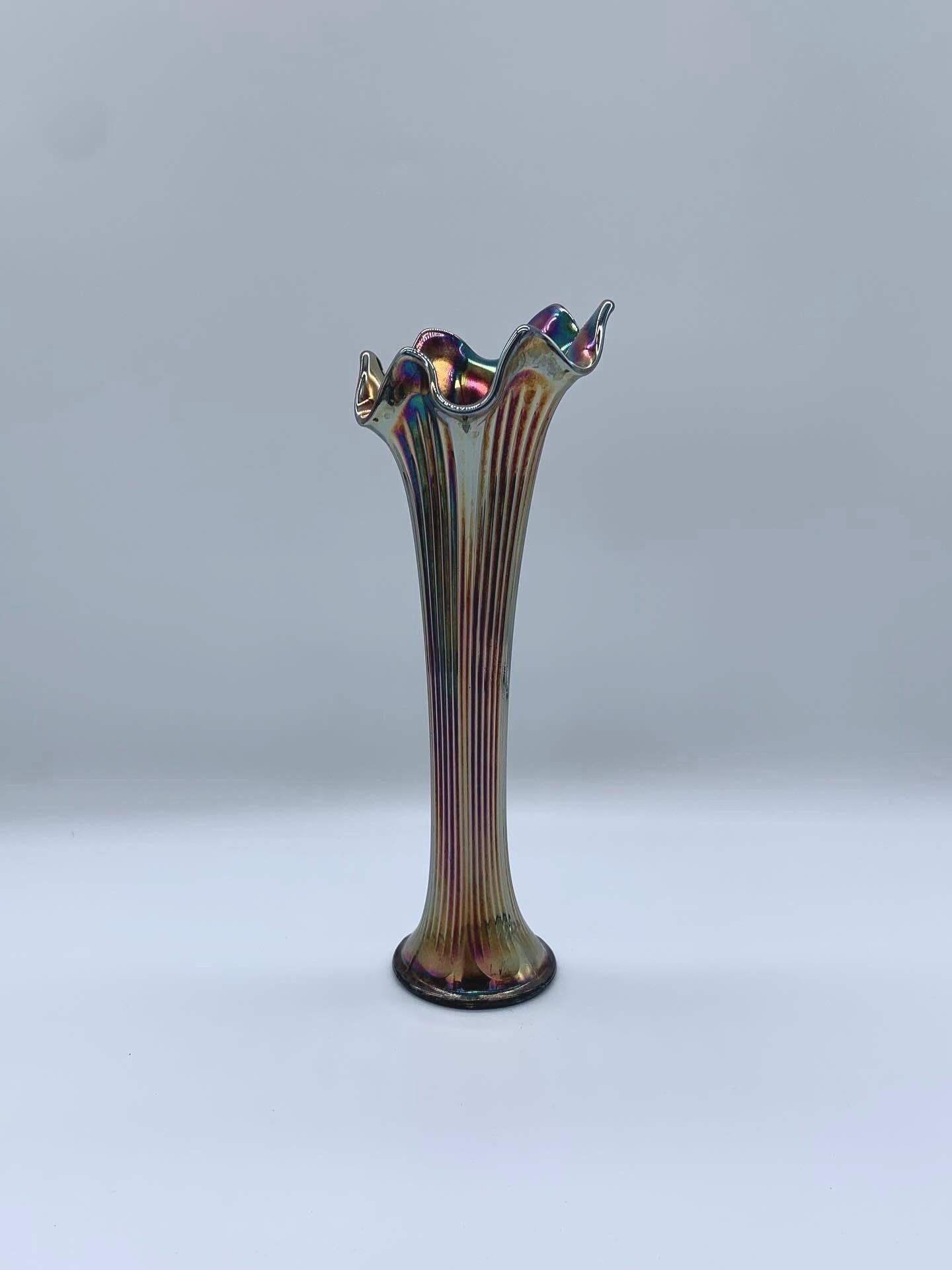 Fenton Blue Vase - Etsy Canada