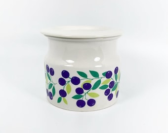 Arabia Finland Pomona Series Blueberries Jam Jar/Canister with Lid by Raija Uosikkinen