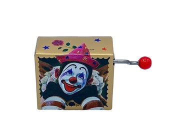 Vintage “send in the Clowns” Ceramic Music Box – Rotating Clown