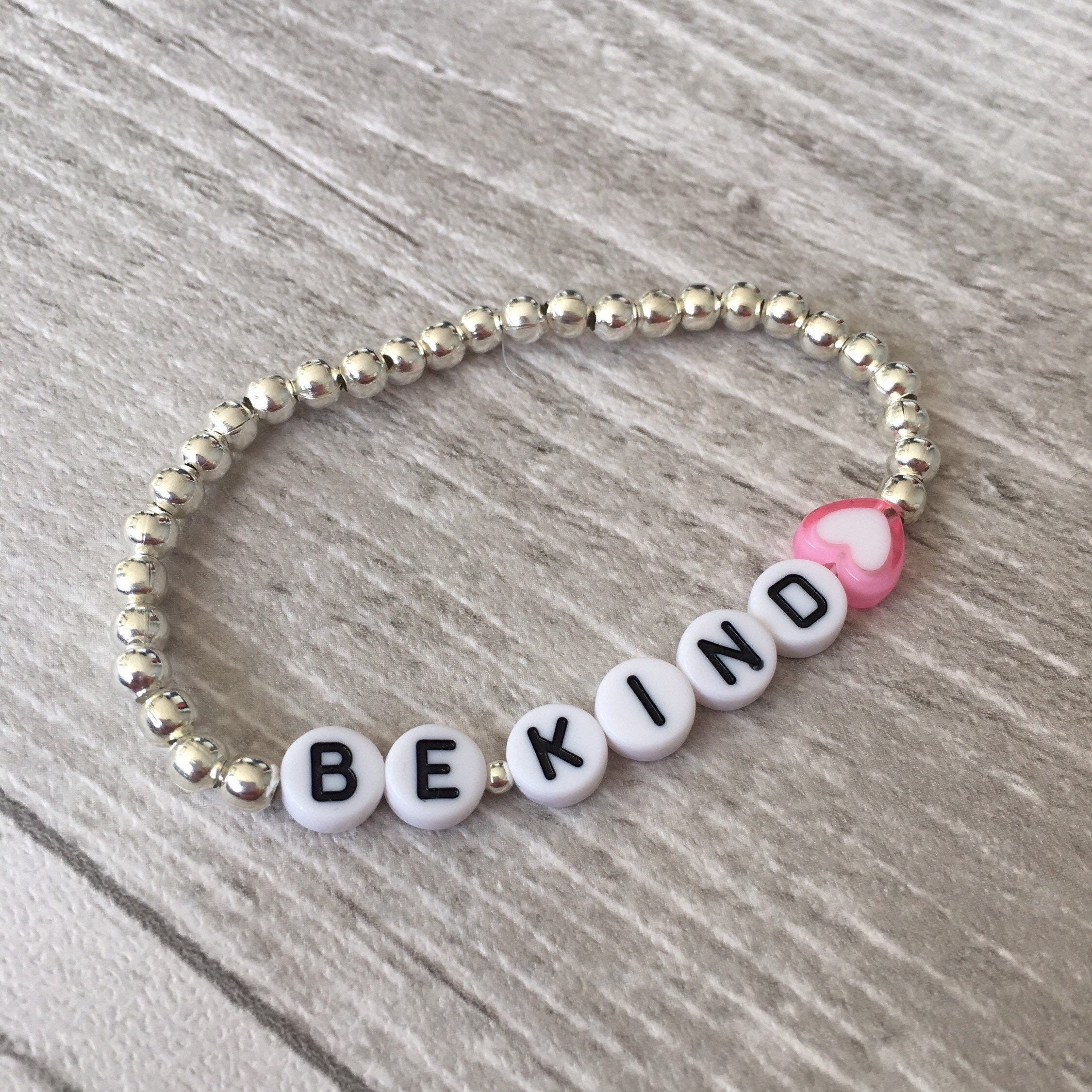 Be kind bracelet Friendship bracelet Cute bead bracelet Etsy