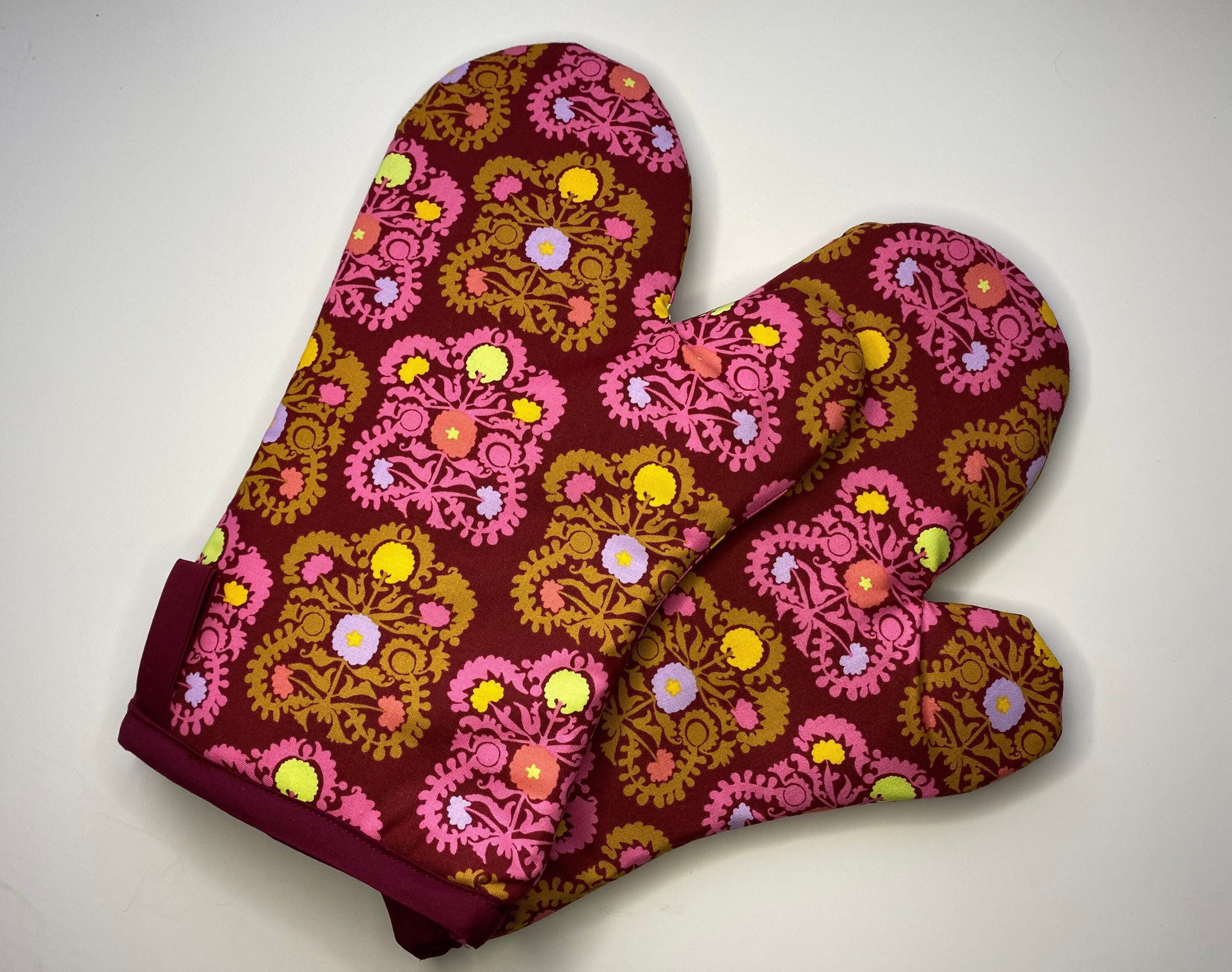 Modern Print / Patterned /oven Mitts / Oven Gloves / Set of 2 Etsy Norway