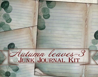Printable Junk Journal Kit Autumn Digital Paper | Etsy