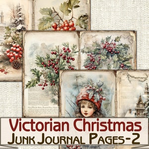 Victorian Christmas Junk Journal Kit,printable Collage Pages-2 ...